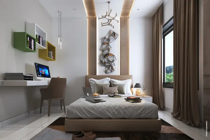 Modern living room with TV unit